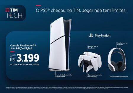 Em parceria com a Sony, TIM possui ofertas do PlayStation 5 em suas lojas